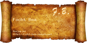 Focht Bea névjegykártya